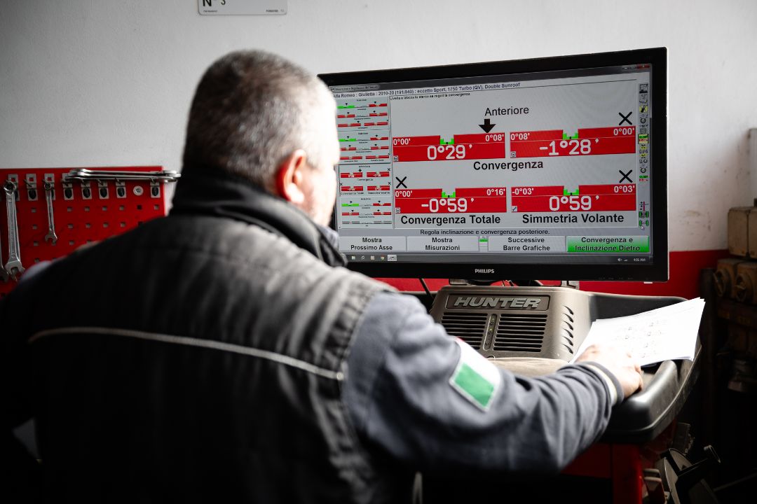 Analisi convergenza con sistema Hunter - officina Ermes Gomme